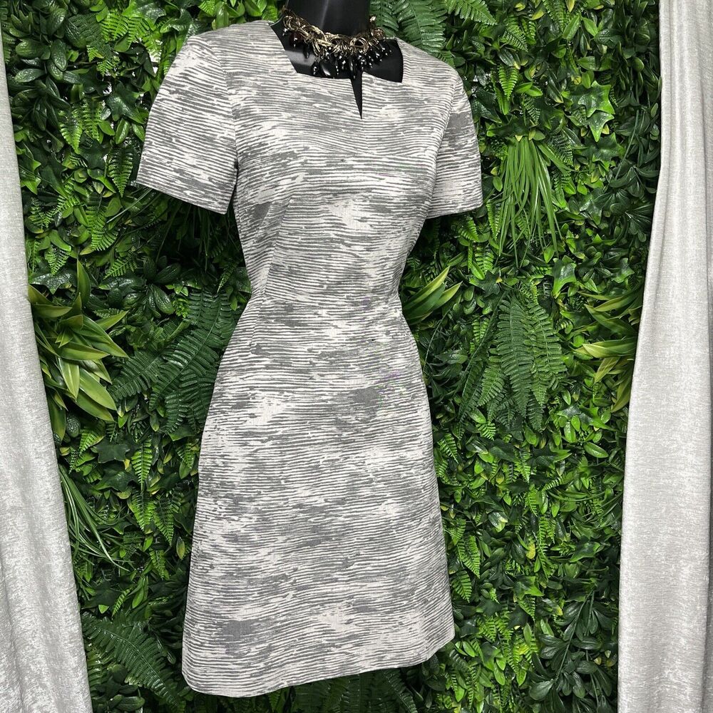 JASON WU Women Dress 2 Gray USA Made Linen Silk Resort 2015 Sheath Pockets 1756